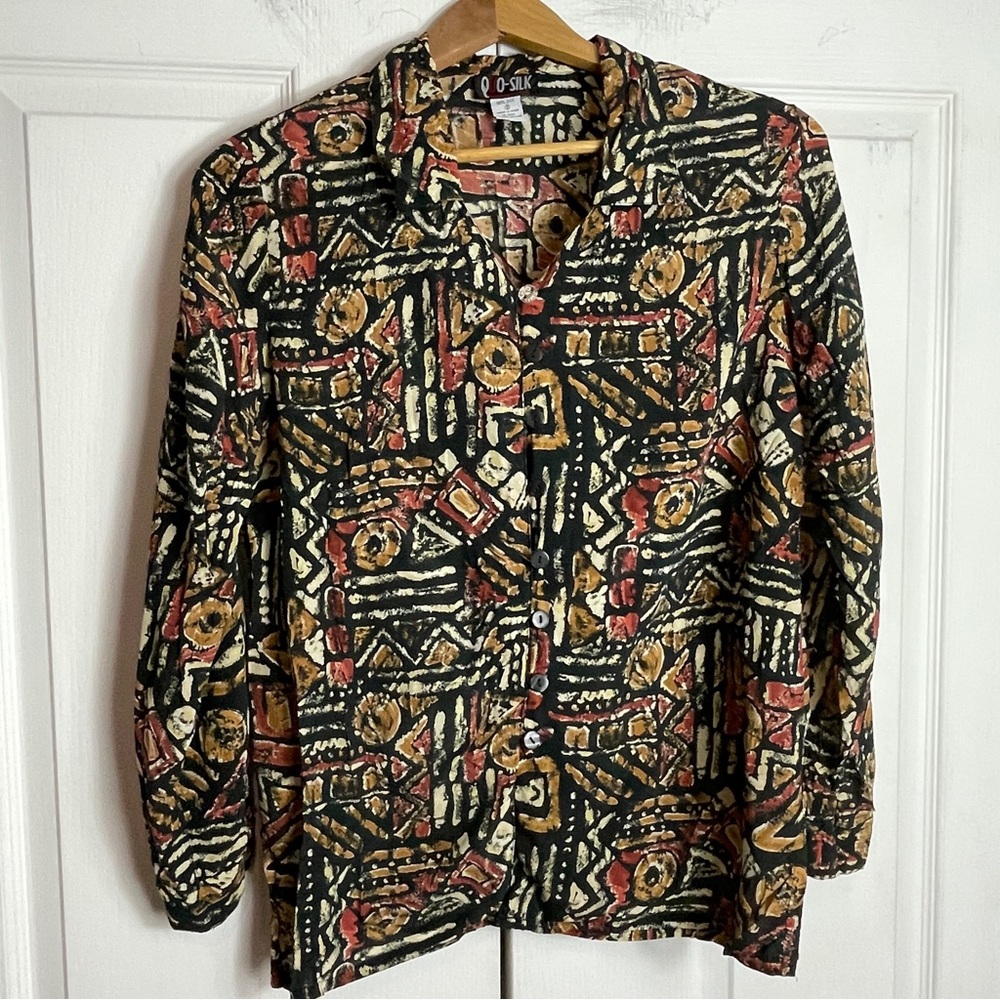 Silk RETRO ARTSY Printed Blouse